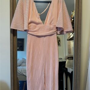 ASOS Blush Pink Pleated Dress